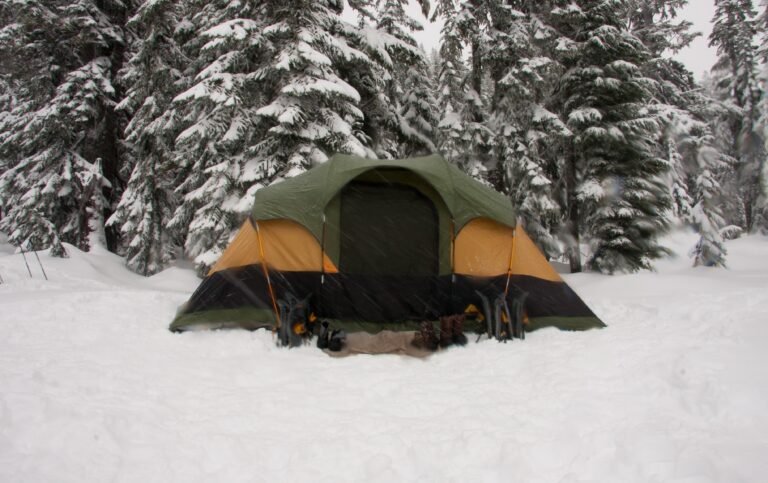 tent in the snow