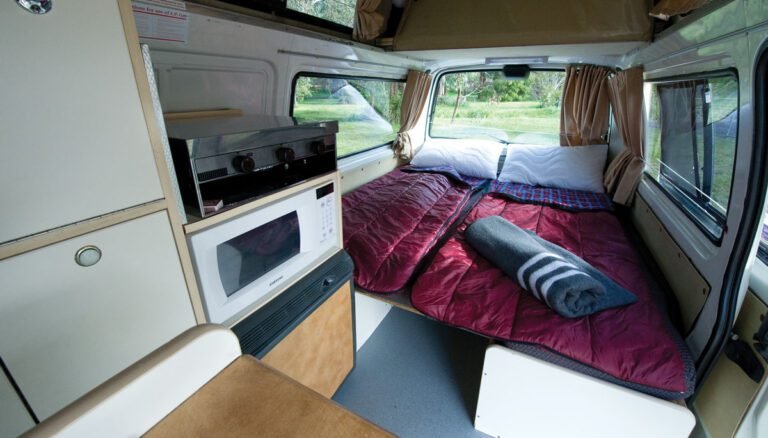 inside of a campervan